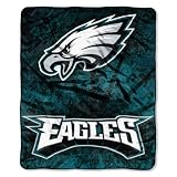 NFL Philadelphia Eagles 50-Inch by 60-Inch Raschel Plush "Roll Out" Design