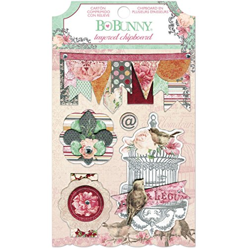 Bo bunny madeleine self adhesive layered chipboard
