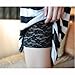 SODIAL(R) Black Safety Lace Shorts Tights Under Pants Leggings Black for Ladies