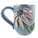 Echinacea / Coneflower Hand-Sculpted Stoneware Mug, 20-ounce, Made in the USA