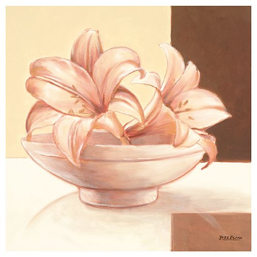 Eurographics YB1152 Yves Blanc, Bowl With Lilies 18 x 18 cm, Hochwertiger Kunstdruck Preisvergleich
