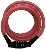 Master Lock 8143DPNK Breast Cancer Research Foundation 4 Foot by 5/16-Inch Self Coiling Cable Lock, Pink