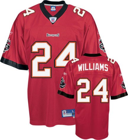 Men`s Tampa Bay Buccaneers #24 Cadillac Williams Team Premier Jersey - XL