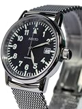 Aristo 4H11TU/4 Flight Watch with Mesh Bracelet and Sapphire Crystal