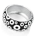 Hinged Fashion Bangle Black & White