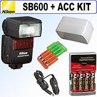 Nikon SB-600 Speedlight Flash + Accessory Kit