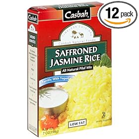 Casbah Saffron Jasmine Rice, 7-Ounce Boxes (Pack of 12)