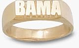 Alabama Crimson Tide Bama Ladies' Ring Size 6 1/2 - 14KT Gold Jewelry