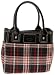 Tommy Hilfiger Tote #1 Plaid Satchel,Black,
