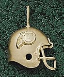 Utah Utes Helmet with Logo Pendant - 14KT Gold Jewelry