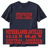 T-SHIRT NAVY BLUE  LONG - LAT NETHERLANDS ANTILLES 