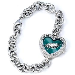 NFL Women's FH-PHI Heart Collection Philadelphia Eagles Watch