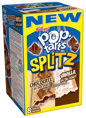 Kellogg's Pop-Tart's Splitz Chocolate Vanilla, 14.1-Ounce, 8-Count Boxes (Pack of 12)