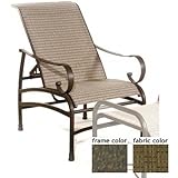 IMAGE OF Barcelona Aluminum Sling Recliner With River Rock Frame And C0601 Fabric