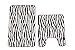 BEDnLINENS 2 Piece Set Zebra Pattern Slip Resistant Memory Foam Bath Mat/Black and White