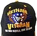 Vietnam Veteran Hat and Sticker Black Time Served Army Navy Marines