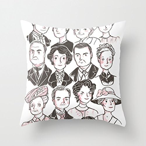 Home Style diylancas Cotton Linen Throw Pillow Cover Cushion Case Downton Abbey - 45 X 45 cm Square Design