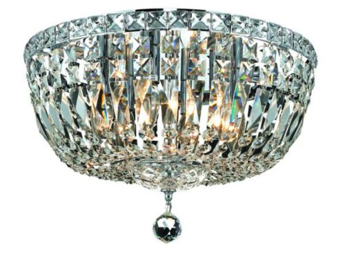 Elegant Lighting 2528F16C/RC Tranquil 10 Inch High 6 Light Flush Mount, Chrome Finish with Crystal (Clear) Royal Cut RC Crystal 51CPGxkw2EL Elegant Lighting 2528F16C/RC Tranquil 10 Inch High 6 Light Flush Mount, Chrome Finish with Crystal (Clear) Royal Cut RC Crystal