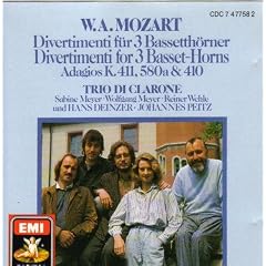 Mozart: Divertimenti f�r 3 Bassetth�rner - Adagios K.411, 580a & 410