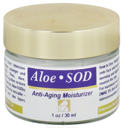 Intensive Nutrition, Inc. - Aloe SOD Superoxide Dismutase Anti Aging Moisturizer - 1 oz.