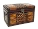 10.25 in l x 5.75 in w x 5.75 in ht, Wood Bamboo Treasure Chest