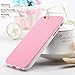 LoHi iPhone 6 Plus Case, iPhone 6s Plus Case [Extra Front Raised Lip] Back Shell Bumper Case Durable TPU Cover Slim Protective Case for Apple iPhone 6 6s Plus 5.5 Inch - Pink/White