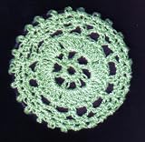 Mint Green Cartwheel Crocheted Hair Bun Cover- LARGE