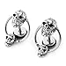 PiercingJ Men's Stainless Steel Dangle Skull Punk Gothic Barbell Stud Earrings
