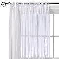 Home Decorative Burn Out Sheer - White