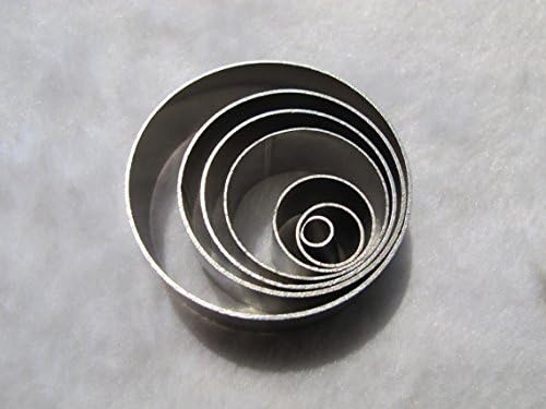 7 pcs lots of round shape clay cutter stainless steel solid modeling-DIY tools for clay crafts and cake making