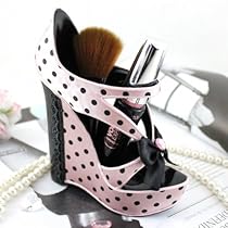 Pink Polka Dot Romance Wedge Makeup Brush Holder Pink Polka Dot Romance Wedge Makeup Brush Holder