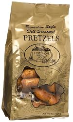 East Shore Pretzels, Bavarian, Dill Seasoned, 8-Ounce Bags (Pack of 12)