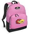 University of Kansas Backpack Pink KU Jayhawks Logo for Travel, Daypack CUTE School Bags Best Unique Cute Gifts for Girls, Students Ladies -