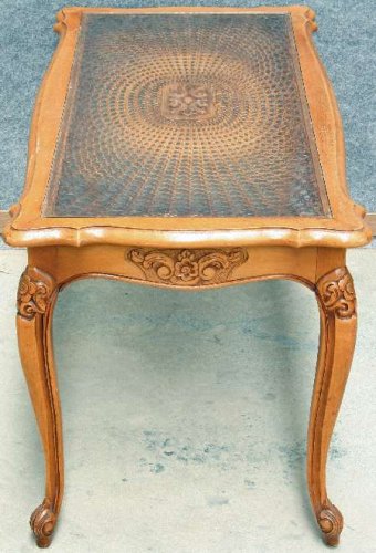 Great Vintage French Country Louis XV Elm Coffee Table