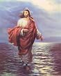 Jesus (Walking on Water) Art Poster Print - 16" X 20"