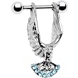 Aqua Gem Eagle Bird Helix Cartilage Earring