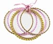Bracelet - B197 - 5 Pc Bangle Set - Indian Style ~ Bright Pink