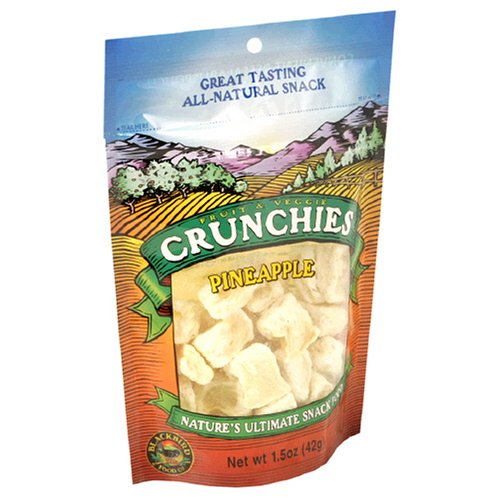 Crunchies Freeze-Dried Pineapple, 1.5-Ounce Pouches (Pack of 6) by Crunchies