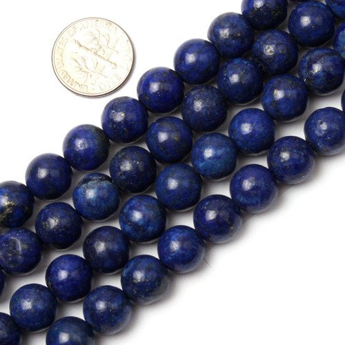10mm Round Blue Lapis Lazuli Beads Strand 15 Inches Jewelry Making Beads
