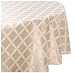 Lenox Laurel Leaf 70-by-104-Inch Oval Tablecloth, Ivory