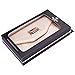 iPhone 6 6s Plus Wallet Case, True Color© Premium Leatherette Wristlet Clutch Folio Tri-Fold Wallet Purse Case Cover with Removable Wrist Strap for iPhone 6 6s Plus (5.5”) - Gold