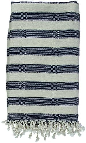 Kuru Towels - Turkish Home Towels - 80% Bamboo, 20% Cotton Premium Quality - Incredibly Soft Multipurpose Peshtemal - Great for the Bathroom, Spa, Shower, Bath, after Exercise - Acelia Dark Blue