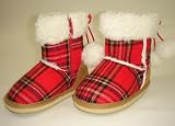 子供用チェック柄ボアブーツ（カラー3色）KID'S MOUTON BOOTS/子供用ブーツ ボアブーツ ムートンブーツ
