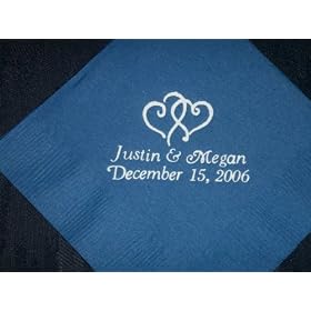 100 Personalized Luncheon Dinner Napkins for Holidays, Weddings, Birthdays, Baby Showers, Graduations