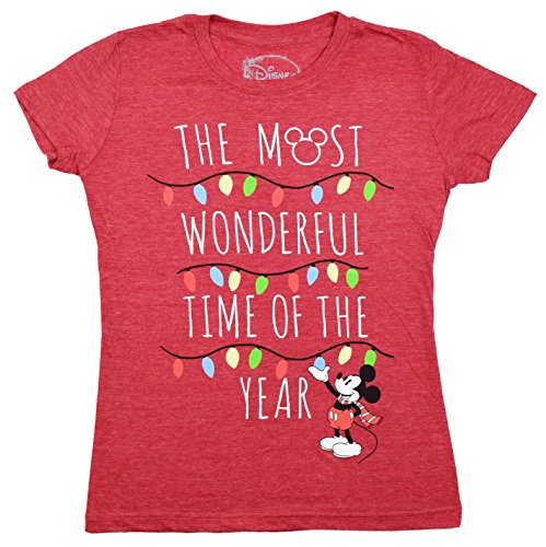 Disney Mickey Mouse Christmas Best Time Of The Year Juniors T-shirt
