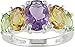 Sterling Silver Multi-Gemstone Ring