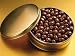 20 oz. Chocolate Covered Almonds in a decorator tin, from Entrees to Excellence