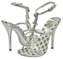 Womens Wild Rose Impac09 Rhinestone High Heel Evening Shoes avail in Gold and Silver