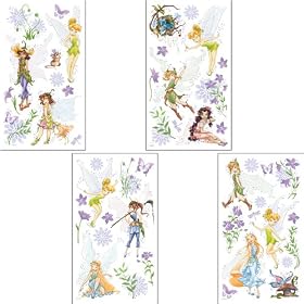 Sandylion Fairies Wall Stickers with Glitter