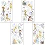 Sandylion Fairies Wall Stickers with Glitter
